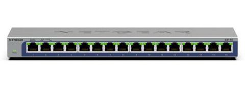 Netgear Business GS116v3 16 Ports Ethernet Switch - Gigabit Ethernet - 10/100/1000Base-T - 2 Layer Supported - 8.10 W Power Consumption - Twisted Pair - Desktop, Wall Mountable, Compact - Lifetime Limited Warranty Less