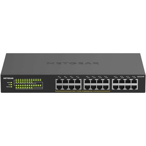Netgear 300 GS324P 24 Ports Ethernet Switch - 2 Layer Supported - Twisted Pair - Rack-mountable, Desktop Less