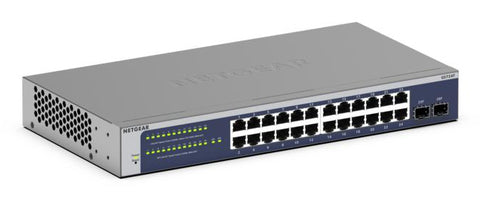 NETGEAR GS724T Managed L2+/L3 Gigabit Ethernet (10/100/1000) 1U Blue, Grey