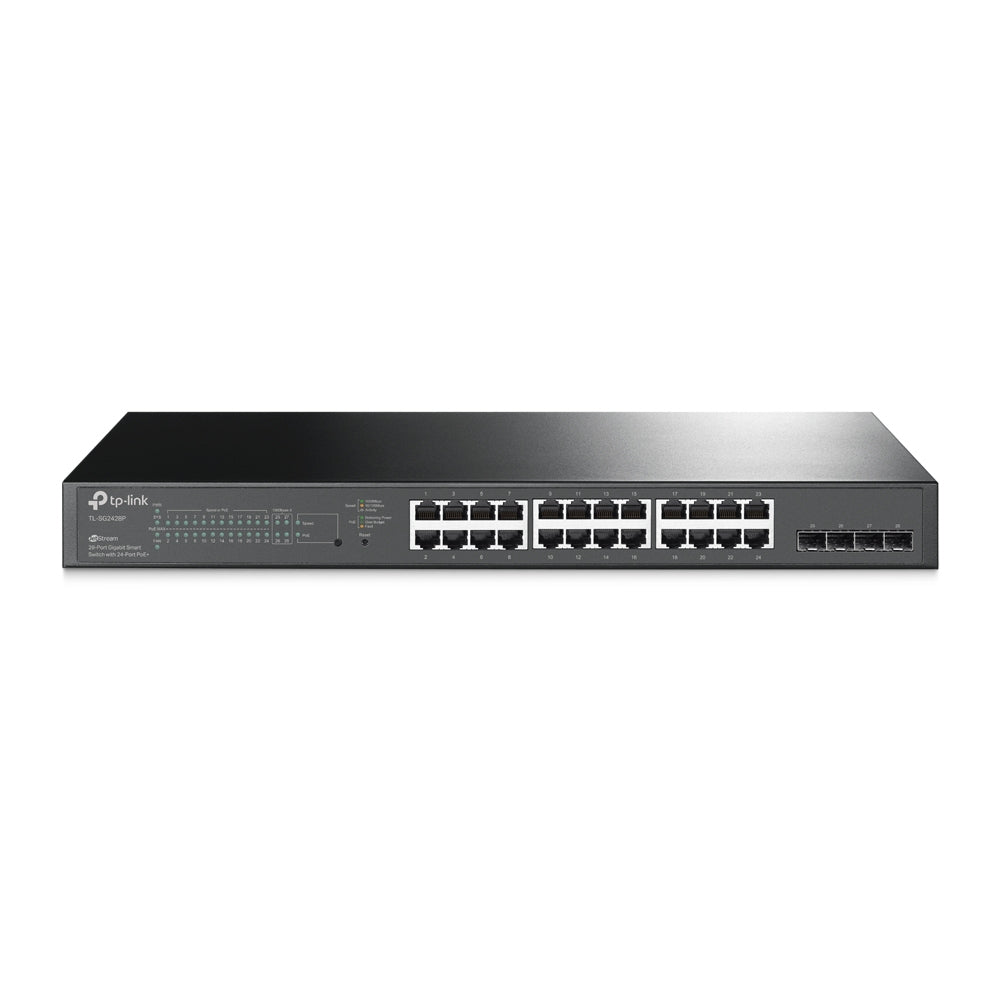 TP-Link JetStream TL-SG2428P network switch Managed L2/L2+ Gigabit Ethernet (10/100/1000) Power over Ethernet (PoE) 1U Black