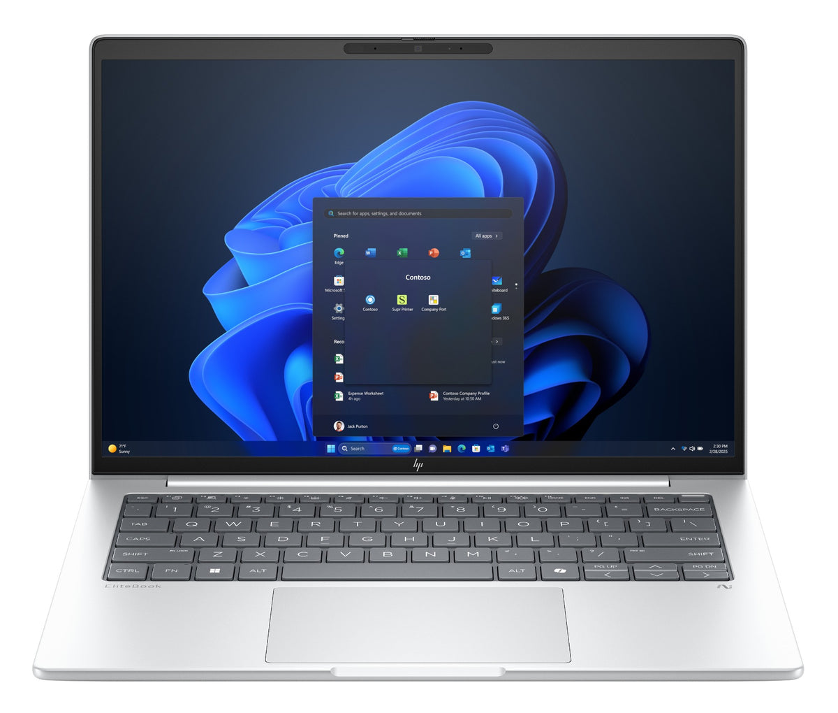 HP EliteBook 8 G1i 14 inch Notebook AI PC Intel Core Ultra 7 255U Laptop 35.6 cm (14") Touchscreen WUXGA 16 GB DDR5-SDRAM 256 GB SSD Wi-Fi 6E (802.11ax) Windows 11 Pro Silver